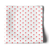 WHITE & RED POLKA SILK POCKET SQUARE